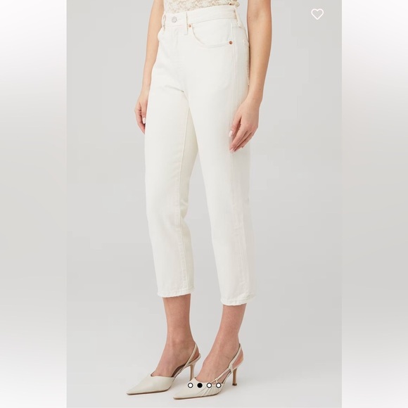 Levi’s Premium 501 Crop Jeans White/Cream – W27 L26 - Picture 3 of 11
